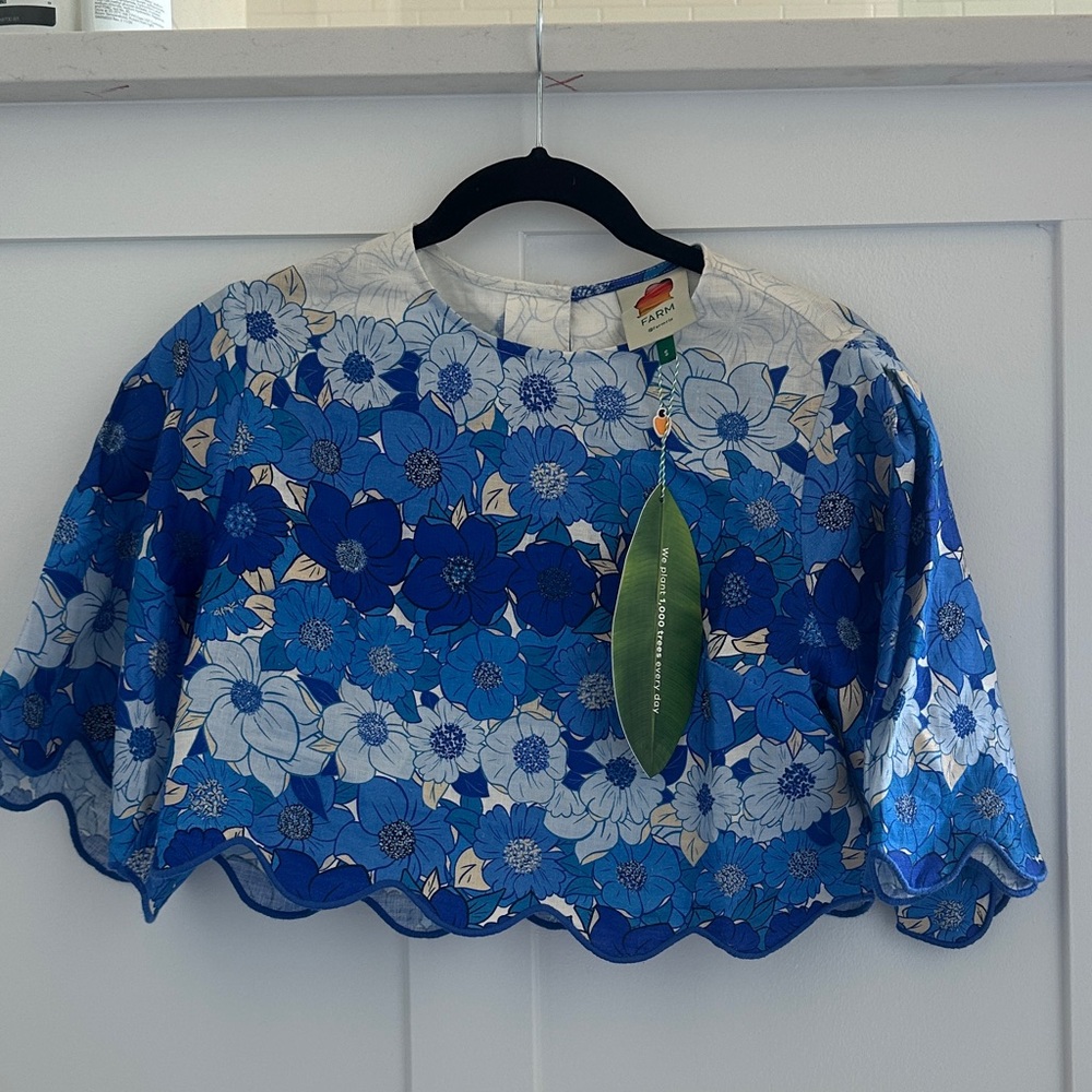 NWT Farm Rio Flower Stripes Top - Picture 2 of 5